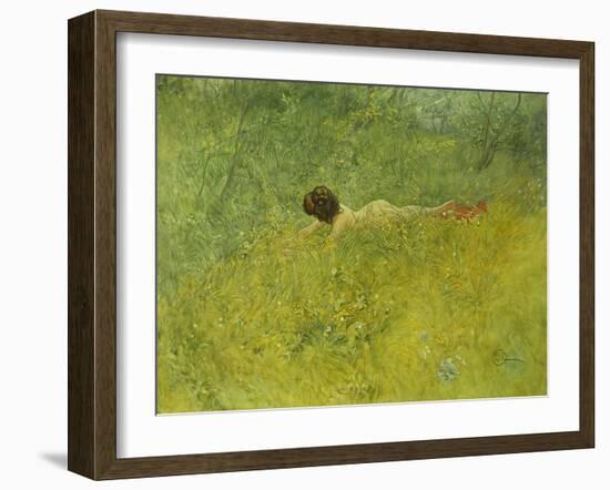 On the Grass; I Grongraset, 1902-Carl Larsson-Framed Giclee Print