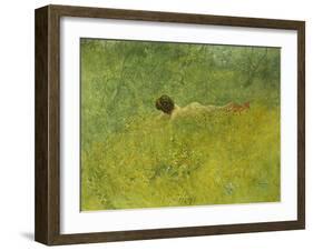 On the Grass; I Grongraset, 1902-Carl Larsson-Framed Giclee Print