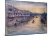 On the Great Canal, Osaka-Mortimer Ludington Menpes-Mounted Giclee Print
