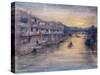 On the Great Canal, Osaka-Mortimer Ludington Menpes-Stretched Canvas