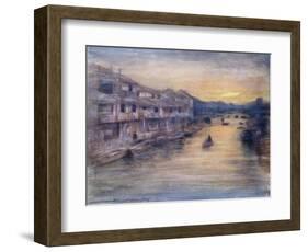 On the Great Canal, Osaka-Mortimer Ludington Menpes-Framed Giclee Print