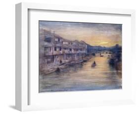 On the Great Canal, Osaka-Mortimer Ludington Menpes-Framed Giclee Print