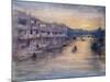 On the Great Canal, Osaka-Mortimer Ludington Menpes-Mounted Giclee Print