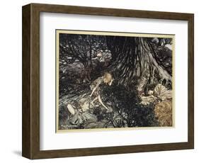 On the Ground Sleep Sound: I'Ll Apply to Your Eye, Gentle Lover, Remedy-Arthur Rackham-Framed Giclee Print