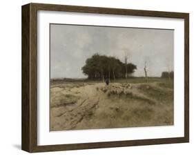 On the Heath Near Laren-Anton Mauve-Framed Art Print