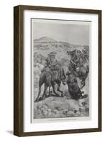 On the Heels of the Boers, Mounted Infantry Attacking a Wagon Train-Sir Frederick William Burton-Framed Giclee Print