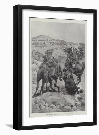 On the Heels of the Boers, Mounted Infantry Attacking a Wagon Train-Sir Frederick William Burton-Framed Giclee Print