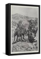 On the Heels of the Boers, Mounted Infantry Attacking a Wagon Train-Sir Frederick William Burton-Framed Stretched Canvas