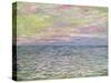 On the High Seas, Sunset at Pourville; Coucher De Soleil a Pourville, Pleine Mer, 1882-Claude Monet-Stretched Canvas