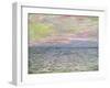 On the High Seas, Sunset at Pourville; Coucher De Soleil a Pourville, Pleine Mer, 1882-Claude Monet-Framed Giclee Print