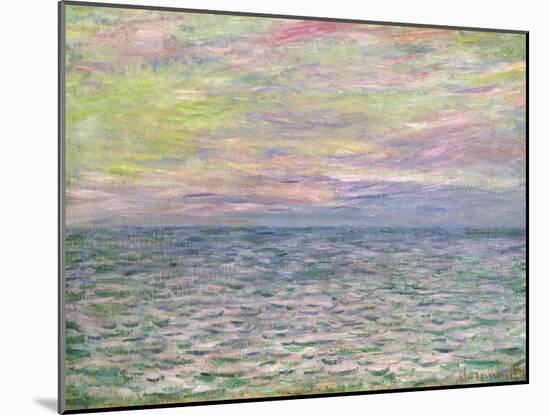 On the High Seas, Sunset at Pourville; Coucher De Soleil a Pourville, Pleine Mer, 1882-Claude Monet-Mounted Giclee Print
