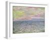 On the High Seas, Sunset at Pourville; Coucher De Soleil a Pourville, Pleine Mer, 1882-Claude Monet-Framed Giclee Print