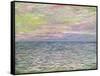 On the High Seas, Sunset at Pourville-Claude Monet-Framed Stretched Canvas