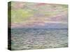 On the High Seas, Sunset at Pourville-Claude Monet-Stretched Canvas