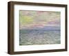 On the High Seas, Sunset at Pourville-Claude Monet-Framed Premium Giclee Print