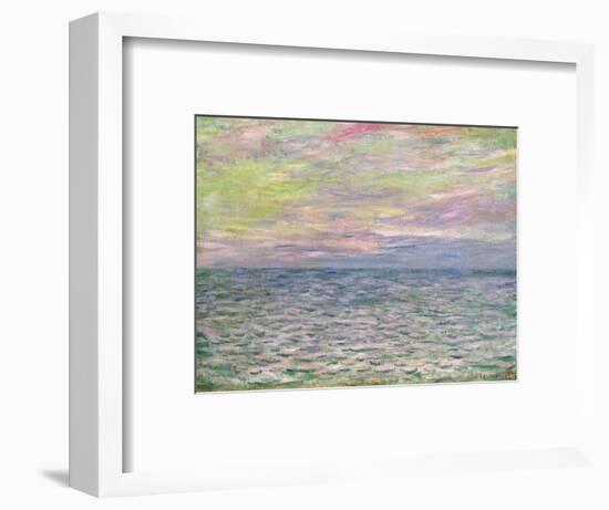 On the High Seas, Sunset at Pourville-Claude Monet-Framed Premium Giclee Print