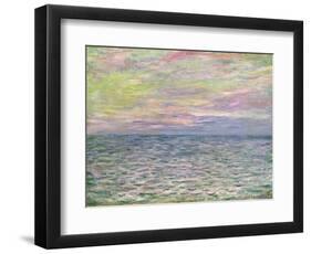 On the High Seas, Sunset at Pourville-Claude Monet-Framed Premium Giclee Print