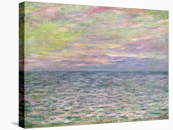 On the High Seas, Sunset at Pourville-Claude Monet-Stretched Canvas