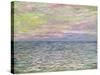 On the High Seas, Sunset at Pourville-Claude Monet-Stretched Canvas