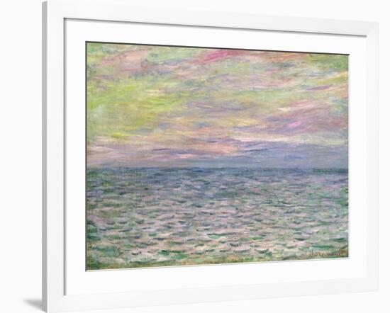 On the High Seas, Sunset at Pourville-Claude Monet-Framed Giclee Print