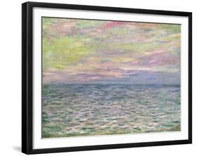 On the High Seas, Sunset at Pourville-Claude Monet-Framed Giclee Print