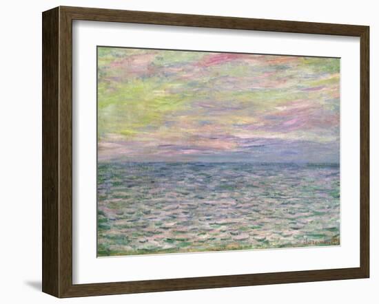 On the High Seas, Sunset at Pourville-Claude Monet-Framed Giclee Print