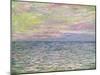 On the High Seas, Sunset at Pourville-Claude Monet-Mounted Giclee Print