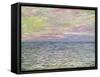 On the High Seas, Sunset at Pourville-Claude Monet-Framed Stretched Canvas