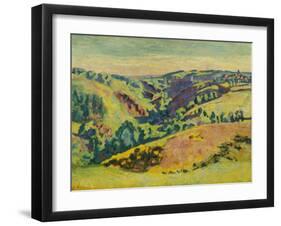 On the Hills of the Sedelle; Sur Les Hauteurs De La Sedelle-Armand Guillaumin-Framed Giclee Print