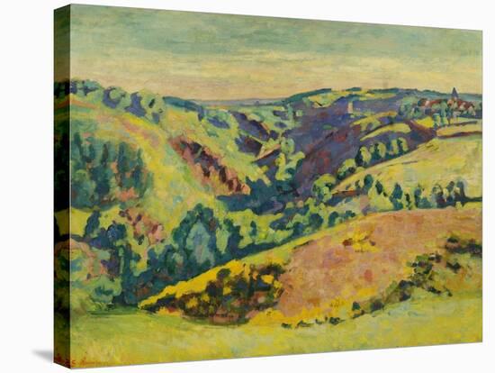 On the Hills of the Sedelle; Sur Les Hauteurs De La Sedelle-Armand Guillaumin-Stretched Canvas