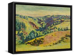 On the Hills of the Sedelle; Sur Les Hauteurs De La Sedelle-Armand Guillaumin-Framed Stretched Canvas