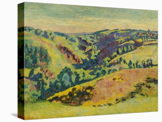 On the Hills of the Sedelle; Sur Les Hauteurs De La Sedelle-Armand Guillaumin-Stretched Canvas