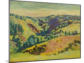 On the Hills of the Sedelle; Sur Les Hauteurs De La Sedelle-Armand Guillaumin-Mounted Giclee Print