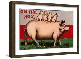 On the Hog Postcard-null-Framed Giclee Print