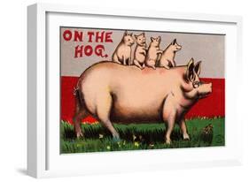 On the Hog Postcard-null-Framed Giclee Print