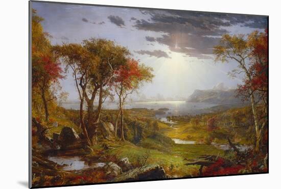 On the Hudson River, 1860 (Oil on Canvas)-Jasper Francis Cropsey-Mounted Giclee Print