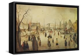 On the Ice, C. 1610-Hendrick Avercamp-Framed Stretched Canvas