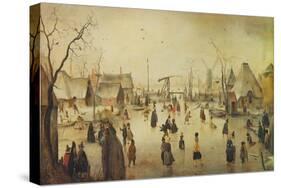 On the Ice, C. 1610-Hendrick Avercamp-Stretched Canvas