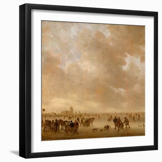 On the Ice Near Dordrecht, 1643-Jan Van Goyen-Framed Premium Giclee Print