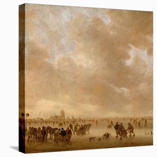On the Ice Near Dordrecht, 1643-Jan Van Goyen-Stretched Canvas