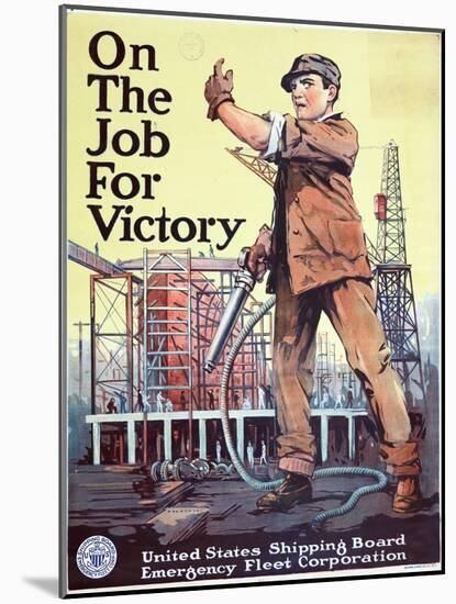 "On the Job For Victory", 1918-null-Mounted Giclee Print