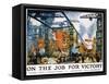 On the Job for Victory Poster-Jonas Lie-Framed Stretched Canvas