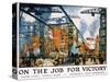 On the Job for Victory Poster-Jonas Lie-Stretched Canvas