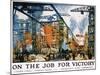 On the Job for Victory Poster-Jonas Lie-Mounted Giclee Print