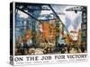 On the Job for Victory Poster-Jonas Lie-Stretched Canvas