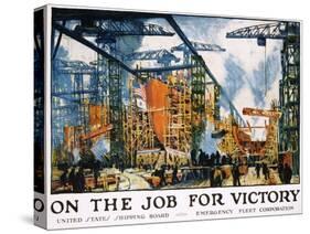 On the Job for Victory Poster-Jonas Lie-Stretched Canvas