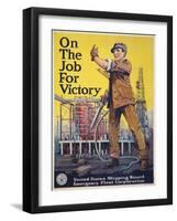 On the Job for Victory-null-Framed Giclee Print