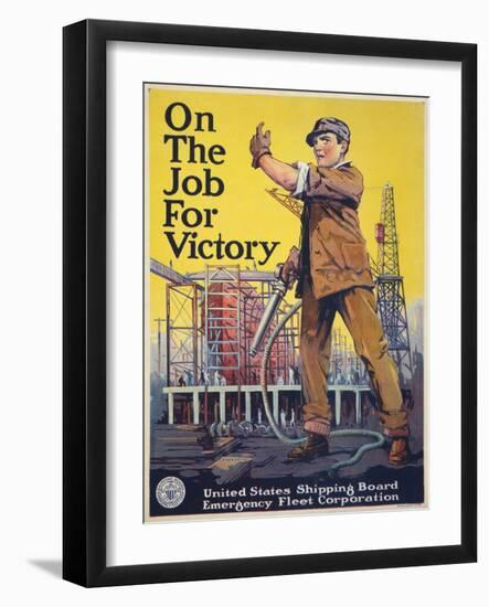 On the Job for Victory-null-Framed Giclee Print