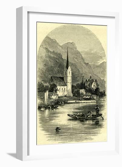 On the Lake of Lucerne Switzerland-null-Framed Giclee Print