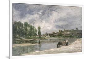 On the Loire, 1874-Charles Francois Daubigny-Framed Giclee Print